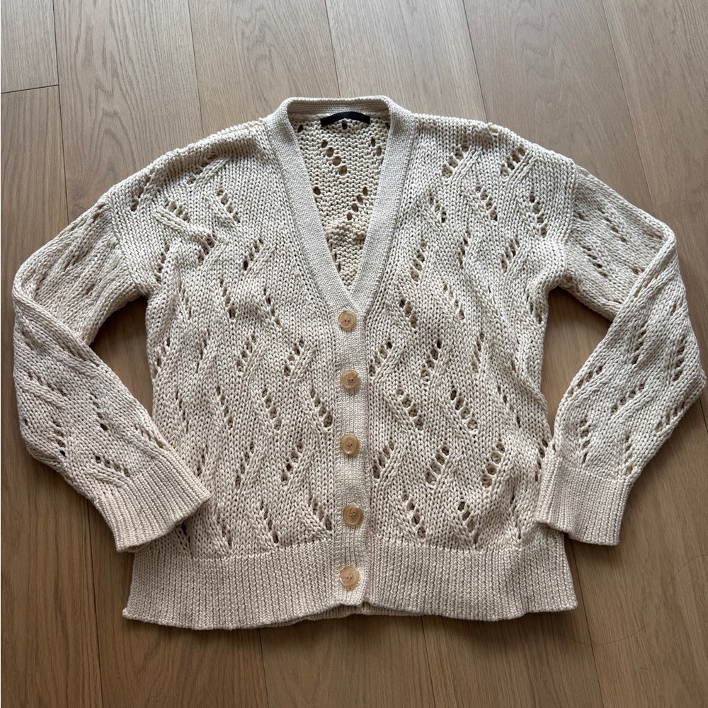 Jenni Kayne Cream Knit Cardigan